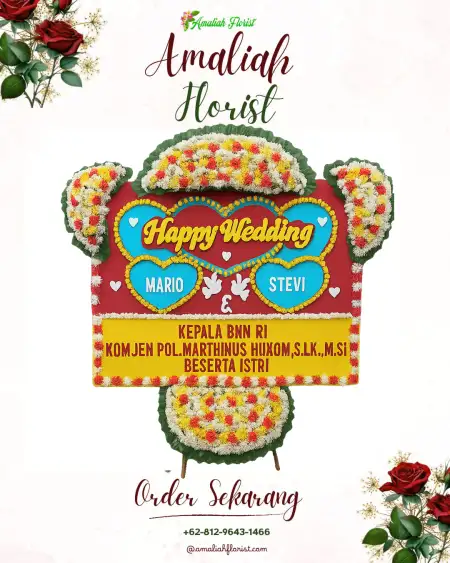 Papan Bunga Pernikahan Ridomanah